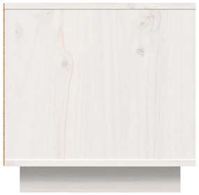 Comoda TV, alb, 140x40x40 cm, lemn masiv de pin