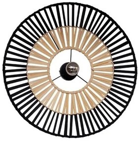 Plafoniera / aplica pentru tavan/perete design modern Baule negru, natur 60cm