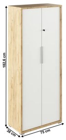 Dulap Birou RIOMA TYP 31 Stejar Artisan/Alb