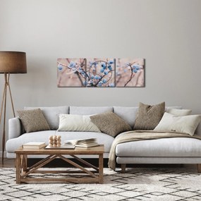 Tablou cu fructe pe tufiș (cu ceas) (90x30 cm)