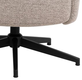 Fotoliu bej de relaxare cu tapițerie din țesătură bouclé London – Actona