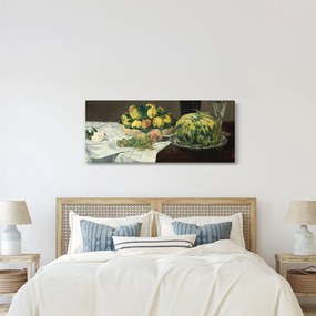 Tablou - Edouard Manet, Still Life with Melon and Peaches, reproducere (120x50 cm)