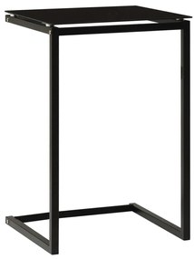 Masa laterala, negru, 40x40x60 cm, sticla securizata
