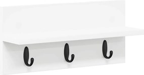 vidaXL Răcător de paltoane montat pe perete Alb 40 x 10,5 x 18 cm