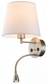 Aplica moderna 1 bec E27+led 3W+USB Caicos 6092 Mantra
