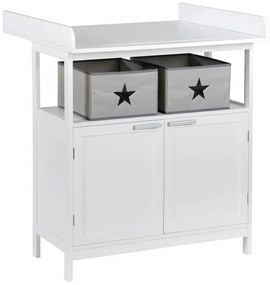 Comodă de copii albă cu masă de schimbat 75x100x87 cm Hamburg – Roba