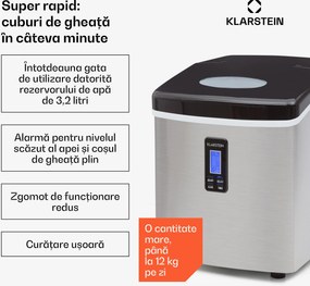Klarstein Mr. Black-Frost mașină de gheață 150W neagră
