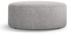 Taburet gri deschis cu tapițerie din țesătură bouclé Dia – Micadoni