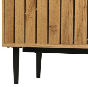 Comodă TV pentru living cu design unic, Culoare naturală | Aosom Romania