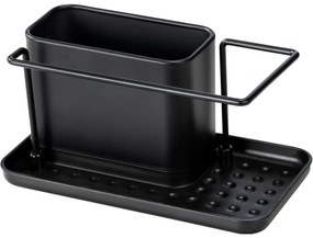 Organizator de spălat vase Wenko Orio din oțelinoxidabil, negru
