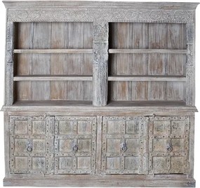 Biblioteca Vintage din lemn de mango 225x46x218 cm