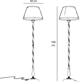 Lampadar din alama design italian Ginevra