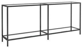 331702 vidaXL Masă consolă, transparent, 180x35x75,5 cm, sticlă securizată