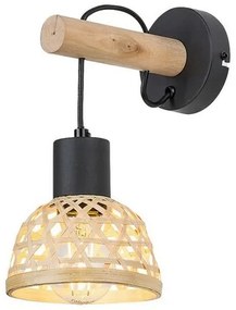 Lampă de perete Rabalux 71025 Rattan, negru