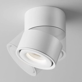 Spot LED aplicat directionabil design tehnic Yin alb, 4000K