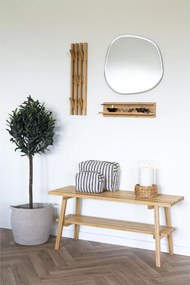 Raft de perete pentru bărbați, bambus, natural 45x10x12 cm