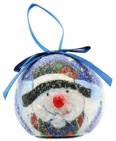Glob decorativ albastru - Om de zăpadă