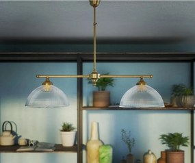 Candelabru stil neoclasic din alama si sticla Elide