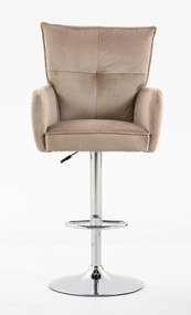 HR250W Scaun Catifea Latte Bază Cromata