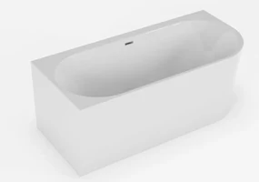 Cada de baie freestanding Spatio Solis, acril, alb, 160x75 cm, montaj pe stanga