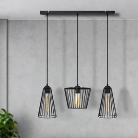Lustră pe cablu TORRI 3xE27/15W/230V negru
