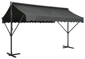 Copertină cu structură independentă, antracit, 400 x 300 cm