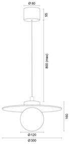 Pendul realizat manual din ceramica IP44 BOLL 8950