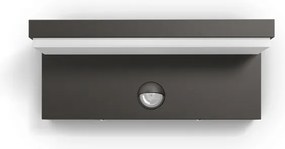 Aplică LED de exterior cu senzor BUSTAN 2xLED/4,5W IP44 Philips 16484/93/P0