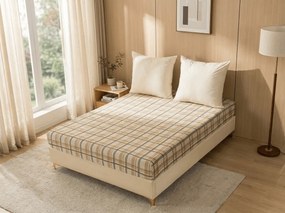 Cearsaf Cocolino microplus cu elastic PLAID 200x200 cm crem