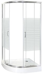 Cabină de duș curbată Madera 100x80 cu cădiță de duș, dreapta