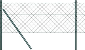 vidaXL Stâlp de gard. Verde 10 x 0,6 m (mesh de 60 x 60 mm)