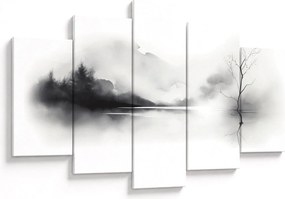 Tablou - pictură cu cerneală de peisaj (150x105 cm)