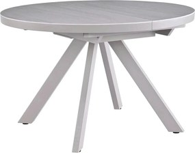Masa extensibila LYRA, crem cu efect de marmura/gri, 120/160x120x75 cm