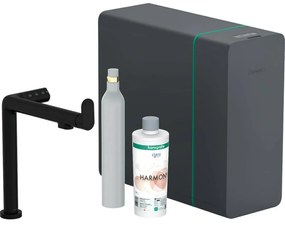 Set negru mat Hansgrohe Aquittura Select M91 SodaSystem240 cu 1 jet 76810000