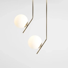 Pendul modern auriu cu glob de sticla Gallia