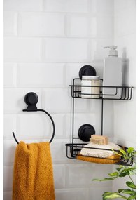 Suport autoadeziv pentru prosoape Compactor Bestlock Black, negru