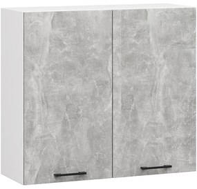 Dulap de bucătărie superior Organo W 80 (alb + beton). 1117516