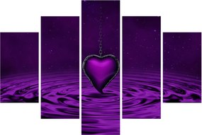 Tablou ci inima violetă (150x105 cm)