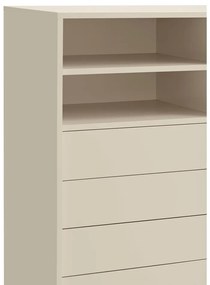 Comodă cărămizie-bej înaltă cu ușă glisantă 120x140 cm Nube – Teulat