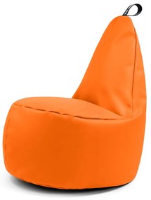 Fotoliu bean bag portocaliu cu tapițerie din imitație de piele Lull L – So Soft?