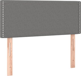 vidaXL Tăblie de pat, gri închis, 90x5x78/88 cm, textil