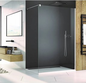 Paravan de dus tip Walk-in SanSwiss Easy STR4P 80 cm sticla securizata 8mm anticalcar