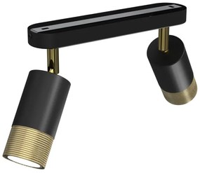 Spot LINK 2xGU10/8W/230V negru/alamă