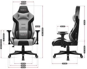 Fotoliu gaming Fusion 7.6 (negru + gri). 1087490