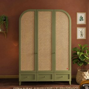 Dulap cu 3 usi cu arc pentru copii si adolescenti, 149x220x62 cm, Colectia Loof New