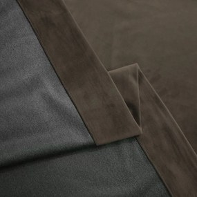 Set draperie din catifea blackout cu rejansa din bumbac tip fagure, Madison, densitate 700 g/ml, Martini, 2 buc