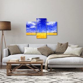 Tablou - Pictură în ulei, câmp auriu (90x60 cm)