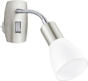 Eglo 902367 - Lampă de perete cu priză DAKAR 3 1xE14/5W/230V crom mat