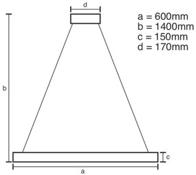 Lustră LED de cristal dimabilă pe cablu LED/40W/230V + telecomandă