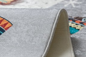 BAMBINO 2160 covor lavabil Sat indian, animale pentru copii anti-alunecare gri - SECUNDAR-COTATI PRODUSUL
